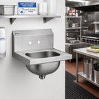 Thumbnail image #2 for Eagle Group HSA-10-3VP Wall-Mounted Hand Sink, 304 Stainless Steel, 13-1/2 x 9-3/4 x 6-3/4-Inch Bowl Case of 3