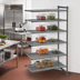 Thumbnail image #2 for Cambro Camshelving Basics Plus 5-Tier Vented Add-On Polymer Shelving Unit, 18 x 30 x 84 Inches, Brushed Graphite