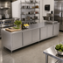 Thumbnail image #2 for John Boos Enclosed Stainless Steel Work Table with Cabinet Base, 132W x 30D, 14-Gauge Flat Top