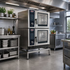 Thumbnail image #2 for RATIONAL 60.31.203 Open-Base Stainless Steel Oven Equipment Stand for iCombi 6-Full on 6-Full Combi-Duo