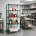 Thumbnail image #2 for Eagle Group Valu-Gard 4-Tier Stationary Starter Wire Shelving Unit, 24W x 21D x 74H, Green Epoxy