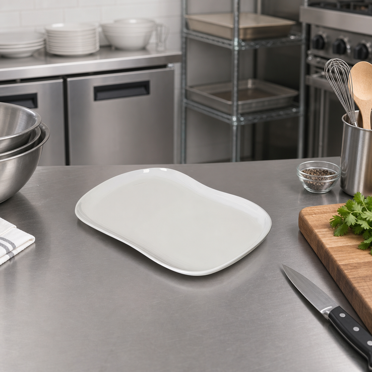 Product image #2 for Stadia® 13 x 7 Inch Oblong Melamine Platter, Greige