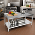 Thumbnail image #2 for John Boos 18 x 30 x 24 Inch Stainless Steel Equipment Stand with Adjustable Undershelf
