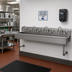 Thumbnail image #2 for Advance Tabco 80-Inch Wall-Mounted Multiwash Hand Wash Sink with 4 Faucets, 304 Stainless Steel
