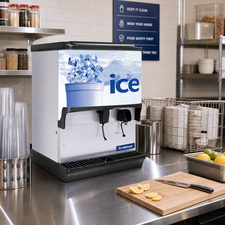 Product image #2 for Scotsman Countertop Ice Dispenser with Water Fill Lever, 250 lb Storage Capacity
