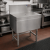 Thumbnail image #2 for Spec-Bar WB36-19 Freestanding Stainless Steel Workboard with Perforated Insert, Drain, and 8-Inch Backsplash