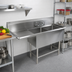 Thumbnail image #2 for John Boos Pro-Bowl Freestanding 2-Compartment Sink with Left Drainboard, 18 x 24 x 12 in Bowls