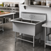 Thumbnail image #2 for John Boos Pro-Bowl 2-Compartment Stainless Steel Sink with 24 x 24 x 12 Inch Bowls and 10 Inch Backsplash