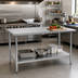 Thumbnail image #2 for Eagle Spec-Master 84-Inch x 30-Inch Flat Top Work Table with Adjustable Galvanized Undershelf
