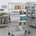 Thumbnail image #2 for Metro Super Erecta Super Adjustable Wire Stem Caster Cart, 36 x 18 x 67-7/8 Inches, 5 Shelves, Chrome Finish