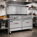 Thumbnail image #2 for Southbend (Middleby) Ultimate 4602AD 60-Inch Gas Restaurant Range with 10 Open Burners, Standard Oven, Convection Oven, and Hi-Shelf