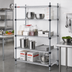Thumbnail image #2 for Eagle Quad-Adjust 4-Tier Chrome Wire Shelving Starter Unit, 48