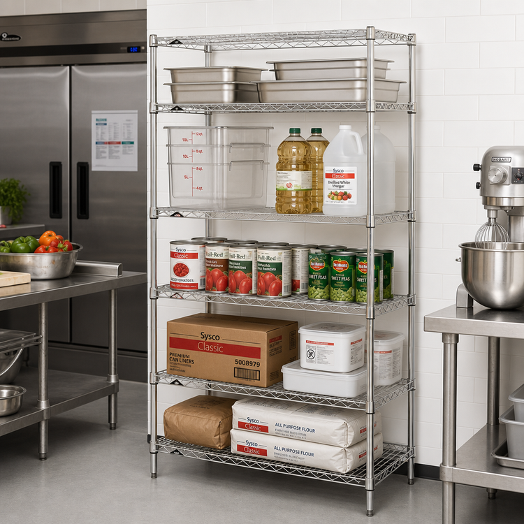 Product image #2 for Metro Super Erecta Brite 5-Shelf Stationary Wire Shelving Starter Unit, 60W x 24D x 74H