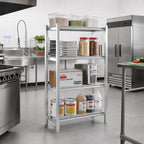 Thumbnail image #2 for Channel Manufacturing Lifetime Tough DR2036-4 4-Shelf Channel-Style Aluminum Dunnage Shelving Rack, 36W x 20D x 64H