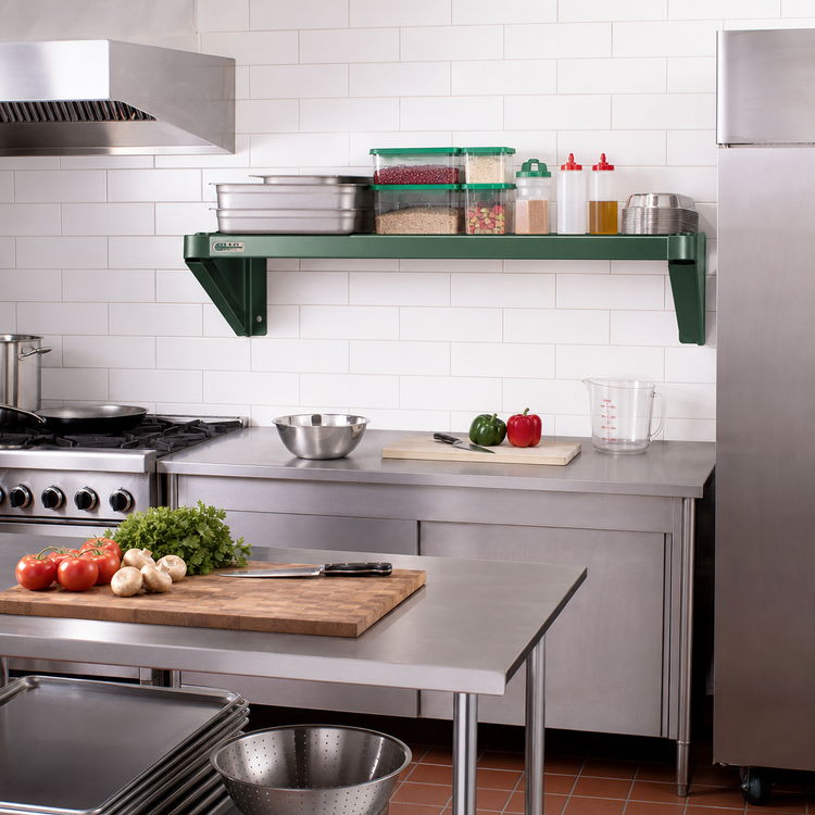 Product image #2 for Eagle Quik-Set 42 x 18-Inch Louvered Solid Shelf, 14-Gauge Galvanized Steel, Green Epoxy Finish