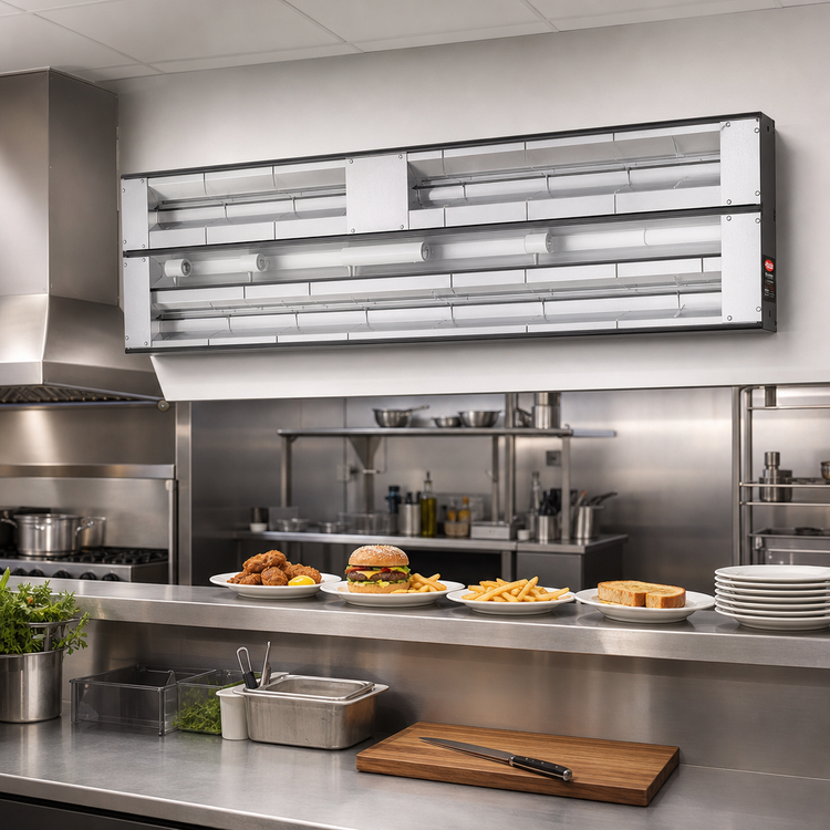 Product image #2 for Hatco Glo-Ray 84-Inch Max Watt Dual Infrared Strip Heater, Unlighted, Aluminum, 4.8 kW