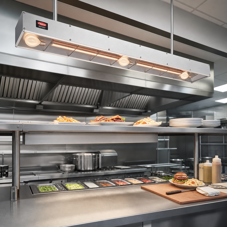 Product image #2 for Hatco Glo-Ray® Lighted Infrared Strip Heater, 72-Inch, Aluminum