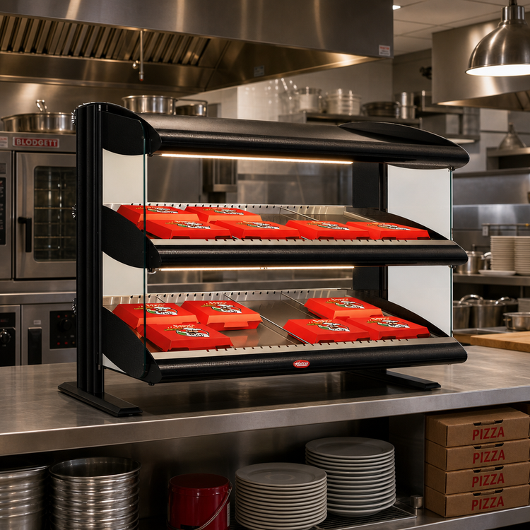 Product image #2 for Hatco HXMS-54D 54-Inch Slant Heated Countertop Food Merchandiser with LED Lighting