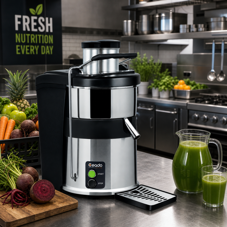Product image #2 for Ceado ES700 Commercial Countertop Fruit and Vegetable Juicer with Dual Feed Chutes