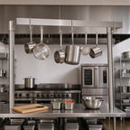 Thumbnail image #2 for BK Resources APU-72BAR 72-Inch Add-On Pot Rack Bar with 12 Stainless Steel Double Hooks