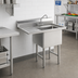 Thumbnail image #2 for Advance Tabco 1-Compartment Fabricated Sink with 24-Inch Left Drainboard, 30 x 24 x 14-Inch Bowl