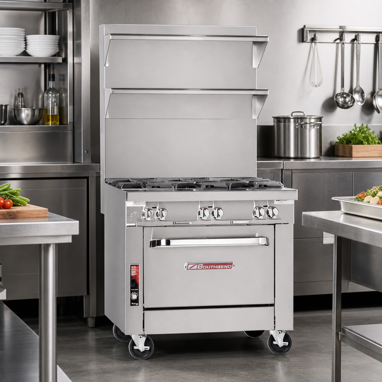 Product image #2 for Southbend Platinum 24-Inch Heavy Duty Gas Range with 4 Open Burners and Cabinet Base, 140,000 BTU