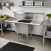 Thumbnail image #2 for John Boos Pro-Bowl 1-Compartment Sink with Left & Right 30-Inch Drainboards, 18-Inch x 18-Inch x 14-Inch Bowl