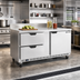 Thumbnail image #2 for Beverage-Air 60-Inch Two-Section Worktop Refrigerator with 2 Drawers and 1 Door