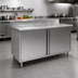 Thumbnail image #2 for Spec-Master Stainless Steel Enclosed Worktable with Hinged Doors, 120