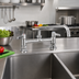 Thumbnail image #2 for Equip 8-Inch Centers Deck Mount Mixing Faucet with 10-Inch Swing Nozzle and Lever Handles