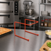 Thumbnail image #2 for American Metalcraft Small Square Rubber-Coated Steel Pizza Pan & Screen Stand