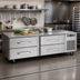 Thumbnail image #2 for Randell 120-Inch Three-Section Self-Contained Refrigerated Chef Base with 6 Drawers, Right-Side Compressor