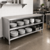 Thumbnail image #2 for John Boos Heavy-Duty Open-Front Dish Storage Cabinet with Open Base and Mid-Shelf, 120W x 18D x 35H
