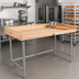 Thumbnail image #2 for John Boos DNB13-X Baker's Top Wood Work Table with Galvanized Base, 48 x 36 x 39-1/4 Inches