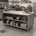 Thumbnail image #2 for BK Resources 72-Inch x 30-Inch Stainless Steel Chef Table with Open Front Cabinet Base