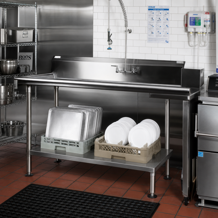 Product image #2 for John Boos Stainless Steel Dishtable Undershelf, 65-5/8 x 24-1/8 Inches