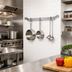 Thumbnail image #2 for Eagle Group SBPR-24-S 24 Inch Wall-Mount Single-Bar Stainless Steel Pot Rack with 2 Double-Prong Hooks