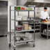 Thumbnail image #2 for Cambro Camshelving Elements XTRA 4-Shelf Vented Mobile Starter Unit, 21 x 54 x 78-1/4 Inches, Speckled Gray