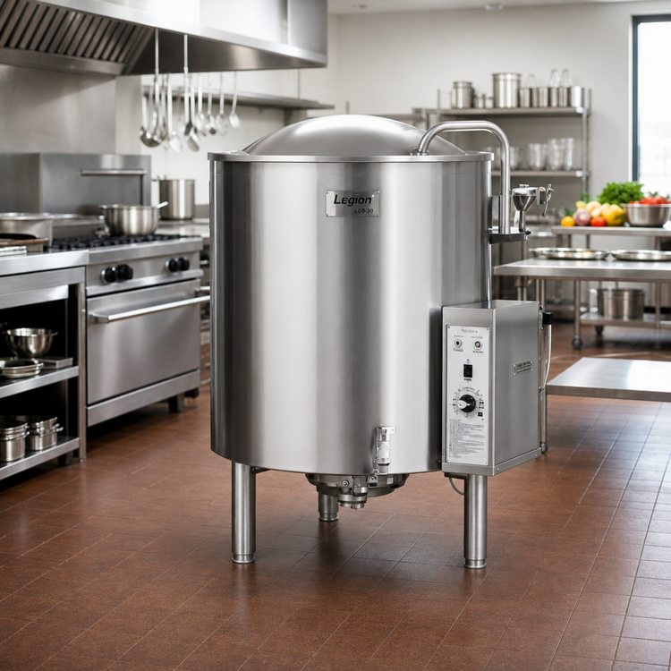 Product image #2 for Legion LGB-20 20-Gallon Gas-Fired 2/3 Jacketed Self-Contained Kettle