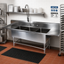 Thumbnail image #2 for John Boos Pro-Bowl 3-Compartment Sink with Left and Right Drainboards, 14-Gauge 300-Series Stainless Steel, 111-1/4 Inch Wide