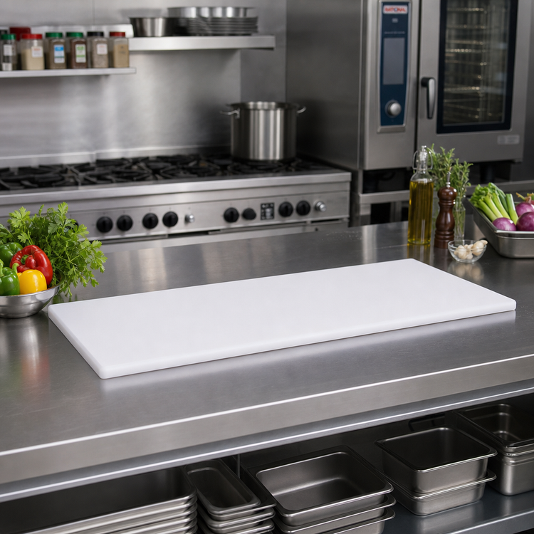 Product image #2 for John Boos Reversible High-Density Polyethylene Steam Table Cutting Board, 60 x 8 x 1/2 Inch