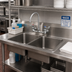 Thumbnail image #2 for T&S Brass Double Pantry Mixing Faucet, Wall Mount, 8 Inch Centers, 8 3/4-Inch Swivel Gooseneck
