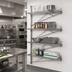 Thumbnail image #2 for Eagle Group Adjustable Post Wire Wall Mount End Unit for 14-Inch Deep Shelves, 63-Inch Posts, Stainless Steel