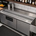 Thumbnail image #2 for Glastender 42-Inch Stainless Steel Underbar Drink Rail with Right-Hand Drain