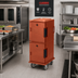 Thumbnail image #3 for Cambro Ultra Camcart® Double-Compartment Non-Electric Front-Loading Insulated Food Pan Carrier, Brick Red