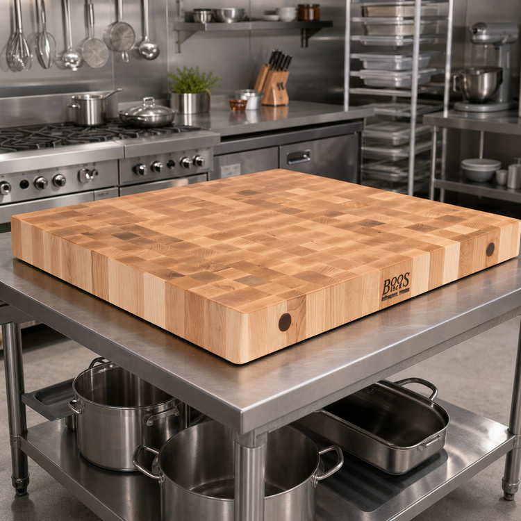 Product image #2 for John Boos Boos Block End Grain Maple Island Countertop with Cream Finish, 36 x 32 x 7 Inches