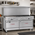 Thumbnail image #2 for Southbend Ultimate 60-Inch Gas Restaurant Range with 48-Inch Thermostatic Griddle, Open Burners, and Cabinets