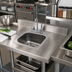 Thumbnail image #2 for Eagle Group Self-Rimming Drop-In Sink with Gooseneck Faucet, One-Compartment, 14 x 12 x 9-1/2 Inch Bowl
