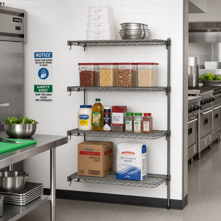 Product image #2 for Metro Super Adjustable Super Erecta 4-Shelf Add-On Wire Shelving Unit, 30W x 24D x 63H, Chrome Plated