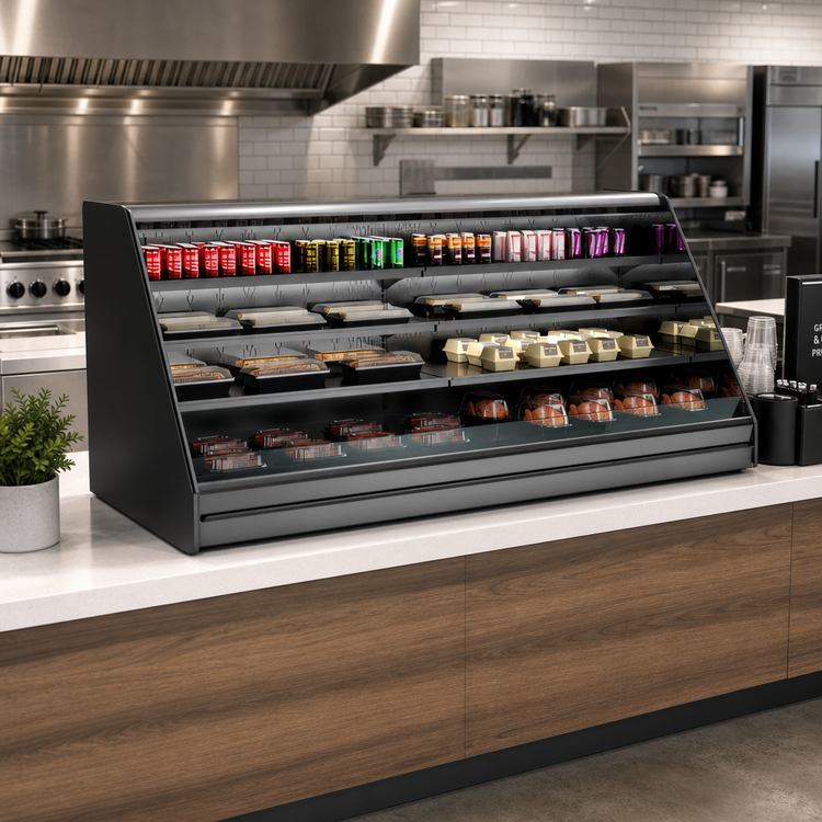 Product image #2 for Structural Concepts Fusion® 52-Inch High Countertop Refrigerated Self-Service Display Case, Flat Profile, Remote DX, 75-3/8 Inch W